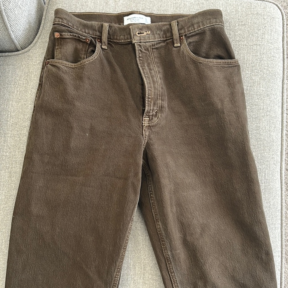 Abercrombie high rise 90’s straight jeans